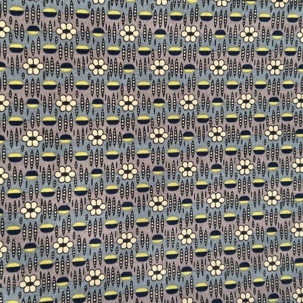 Judie Rothermel Marcus Fabrics Indigo Pewter Honey Remnant 42” Wide Vintage Blue